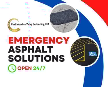 Emergency asphalt repair solutions by Chattahoochee Valley Sealcoating
