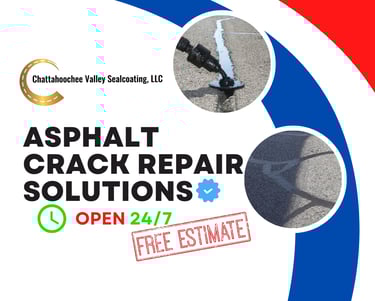 Asphalt crack repair solutions by Chattahoochee Valley Sealcoating