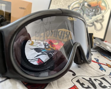 Gogle motocyklowe z szybą bezbarwną