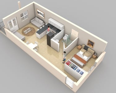 exemple visuel d'amenagement en 3D