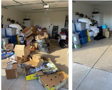 a garage with a lot of boxes of boxes and boxes of boxes of boxes