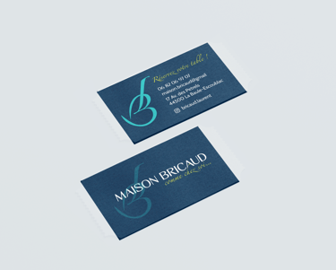 Carte de visite - Laurent Bricaud - Restaurant Maison Bricaud- Amy Atelier Graphique