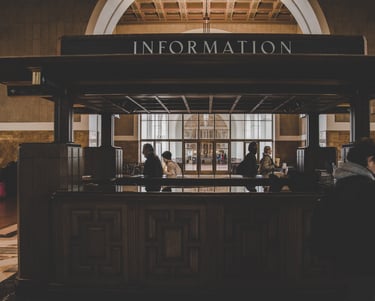 a public information booth