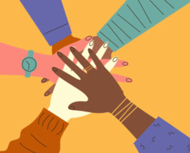 main tendue, cohesion, diversité, universalité, rassemblement