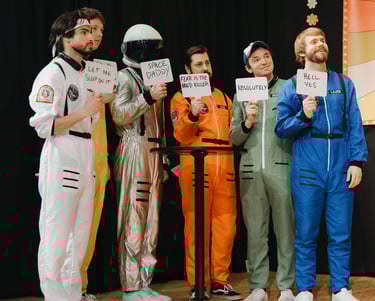 Astronaut Class Joking Around