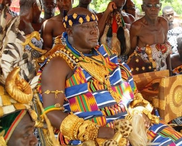Ashanti King dressing traditional during the Akwasidae Festival in Ghana
