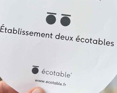 Label deux écotable qui correspond au deuxième niveau du label privé