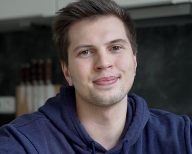 a man in a blue hoodie and a blue hoodie