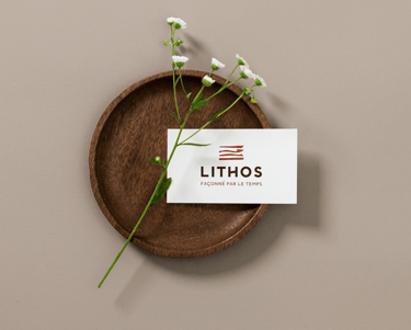 Logo - carte de visite - Lithos - Poterie - Amy Atelier Graphique