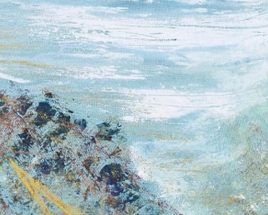 Porthgwidden Beaach, 42 x 30 cm, acrylic on canvas, £95