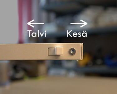 korvausilmaventtiili talviasento ja kesäasento