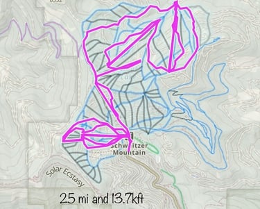 Schweitzer Mtn Resort - Lance's ski track