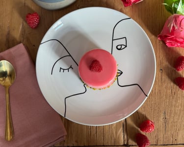 entremet pistache framboise