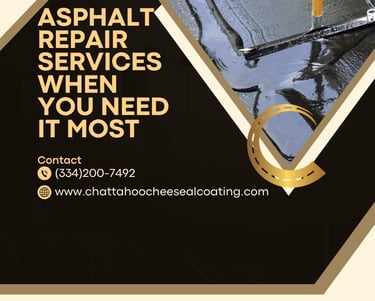 Asphalt Repair Services When You Need It Most - Chattahoochee Valley Sealcoating