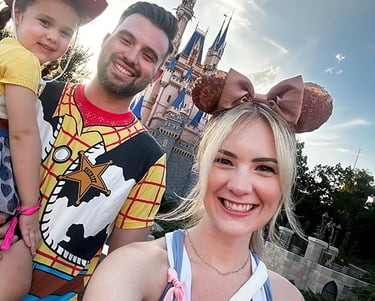 Lindsey Roberts pictured in front of Cinderella Castle at Disney's Magic Kingdom® Park.