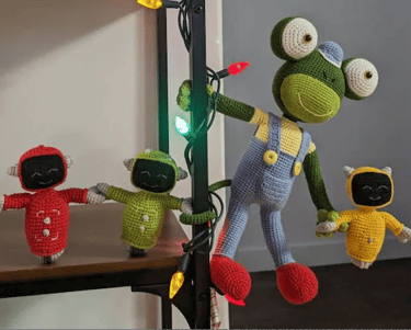 gecko's garage amigurumi figür seti