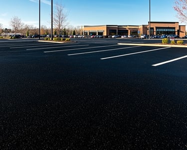 Parking lot sealing and line striping in LaGrange