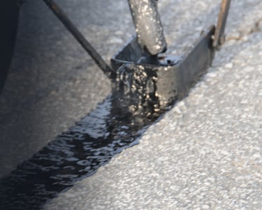 Asphalt crack repair in Auburn, Alabama