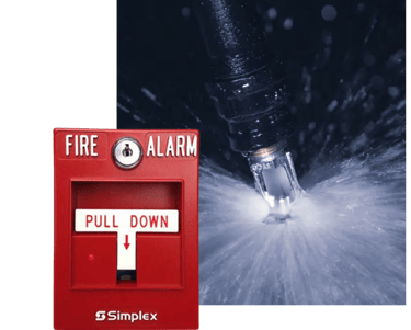 a fire alarm alarm clock and a fire hydrant