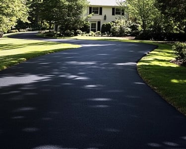 Driveway seal coating job completed in LaGrange, Georgia
