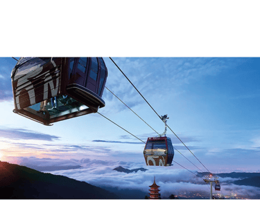Visit the Temple in the Sky and reach there by a cable car