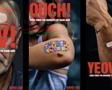 a man with a bandage on his arm and a bandage on his arm