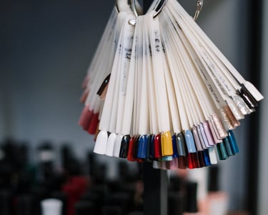 artificial nail polish color samples 