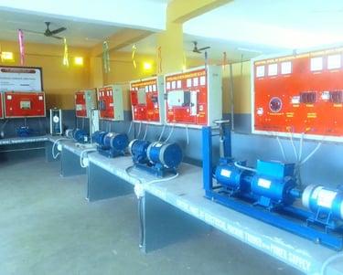 a room with a bunch of different types of electrical equipment