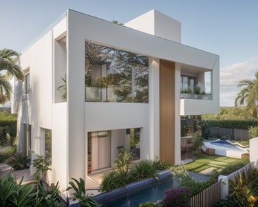 Construction de villa moderne a Marrakech