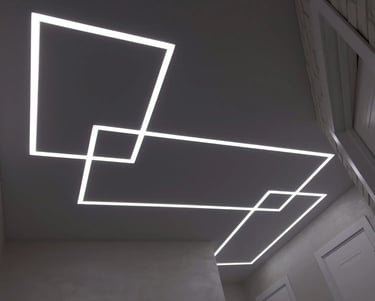 šviečiančios led linijos