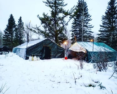 Saskatchewan outfitting tent camp