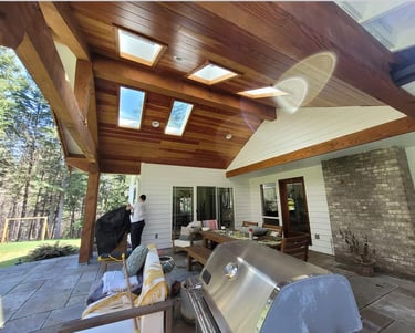 Beautiful Finished Outdoor Seating Area