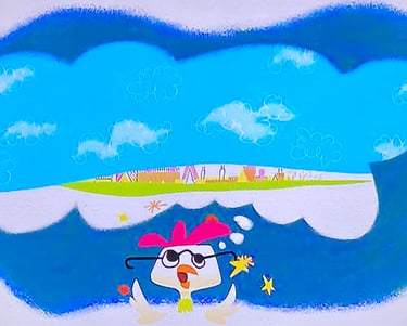 Chicken Little - Storybook Scene Dropped Like the Sky
