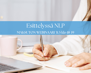 Esittelyssä NLP -maksuton webinaari 31.5 klo 18 Psykoterapeutti Satu Aherto
