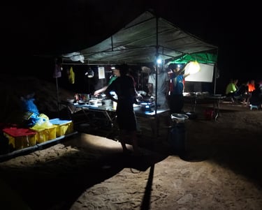 camp one near doline one in Hang son Doong Cave, Ke Bang National Park, Vietnam
