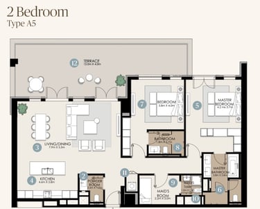 nawayef park views 2 bedroom off plan