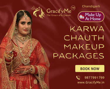 Karwa Chauth Makeup at Home Services in Chandigarh Panchkula Mohali