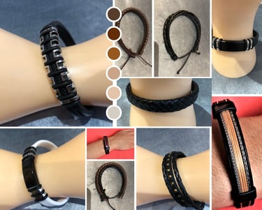 des bracelets homme en cuir ou silicone