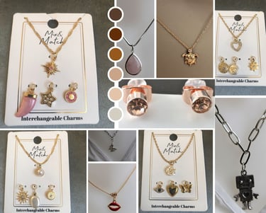 des pendentifs des boucles d'oreille