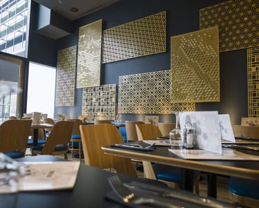 Tole perforée laiton doré décorative Maroc