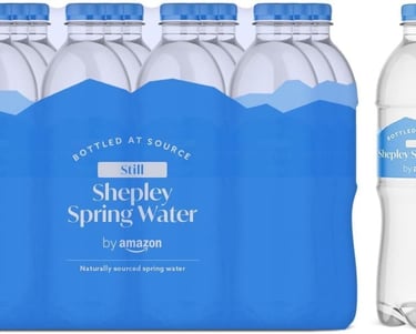 a bottle of water with a bottle of water