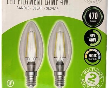 a pair of led bulbs on a white background
