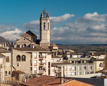 Imagen aérea del pueblo de Moià