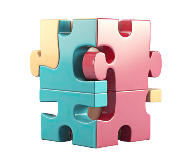 a puzzle piece of puzzle pieces with a puzzle piece
