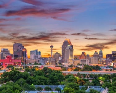 Comprehensive map of San ANtonio service areas for local window cleaning services