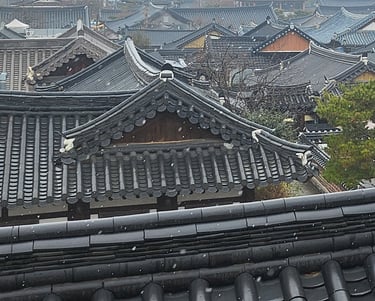 Hanok rooftops in Jeonju