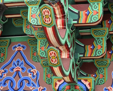 Modern Dancheongjang replica outside of the Seoul Museum of History