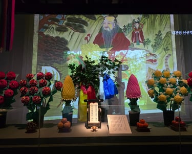 Gangneung Danoje ritual table replica  at the National Intangible Heritage Center in Jeonju