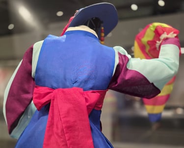 Jinju Sword Dance costume from a display at the Gugak Museum in Seoul