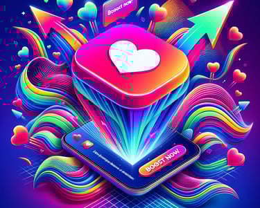 Symbole de cœur Instagram et panier d'achat pour illustrer l'achat de likes pas cher sur Instagram.